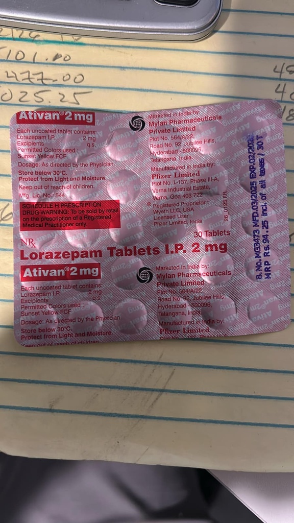 Lorazepam 2mg